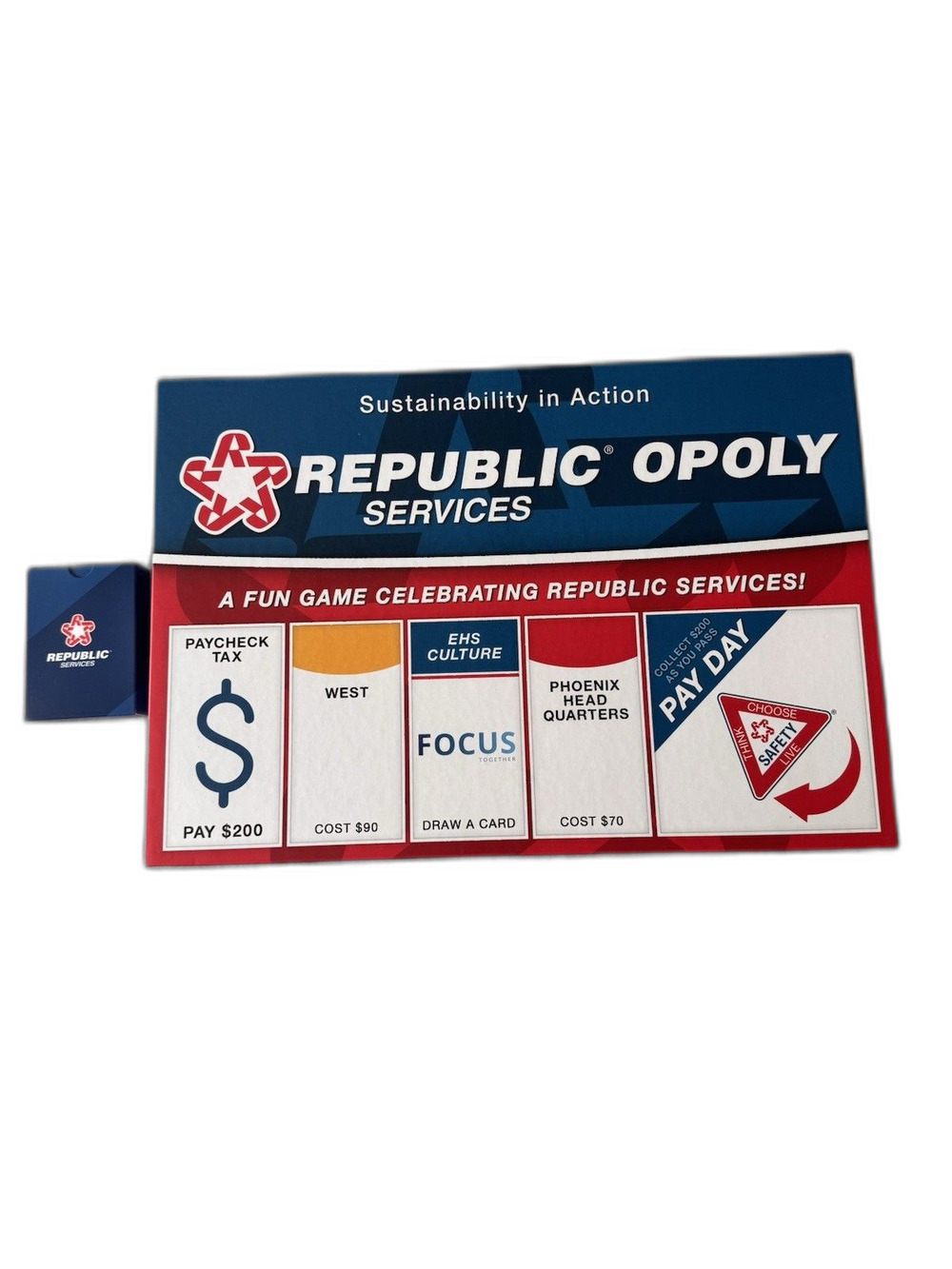 Republic Opoly Republic Services Custom Monopoly Game NEW SEALED w/ Branded Deck